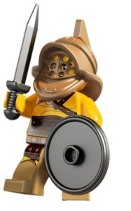 history of collectible minifigures: gladiator