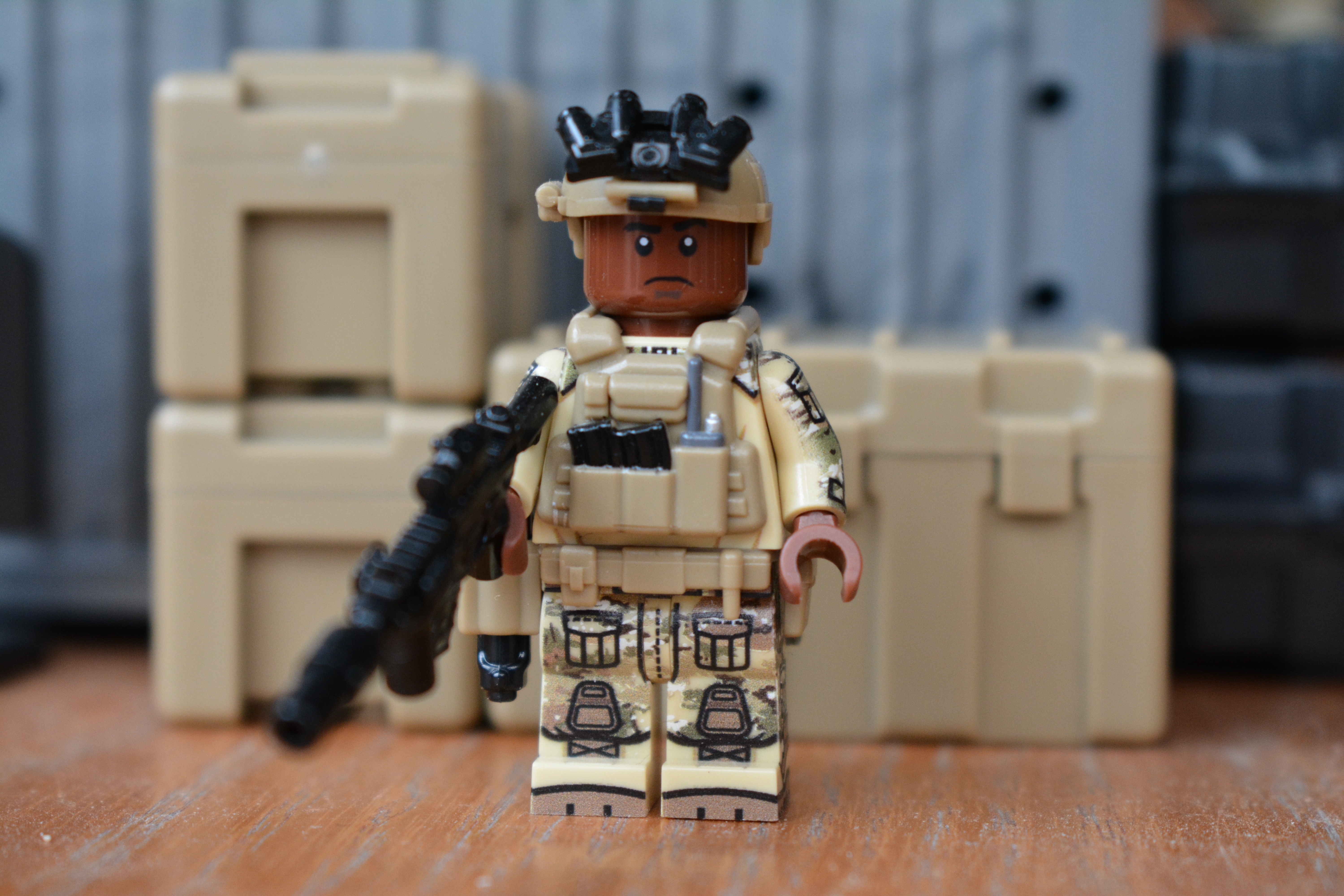 Spartan CUSTOM Soldier 5 Minifigure Lot Set with Weapons Block Trooper MOC 